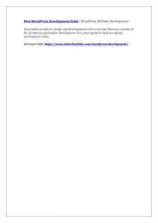 best wordpress development india wordpress