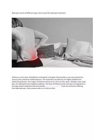 back pain can be of different types get in touch