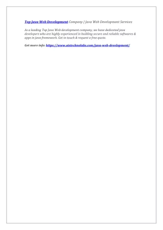 top java web development company java