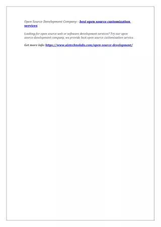 open source development company best open source