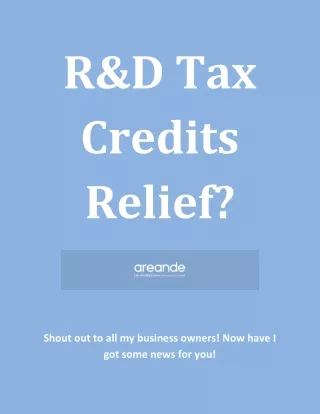 r d tax credits relief