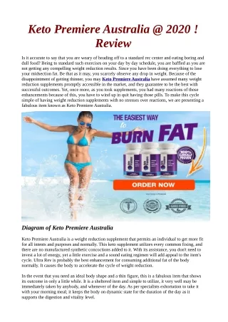 Keto Premiere Australia Reviews "Where to Buy" Benefits & Side Effects (Website)!