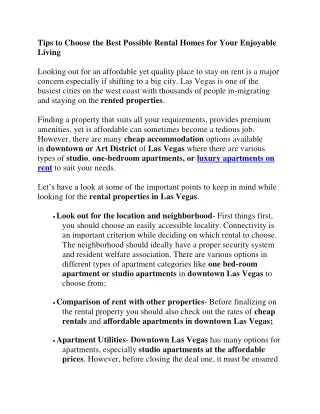 Luxury Apts Las Vegas