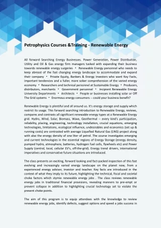 Petrophysics Courses & Training in Australia