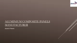 Aluminium Composite Panel Manufacturers