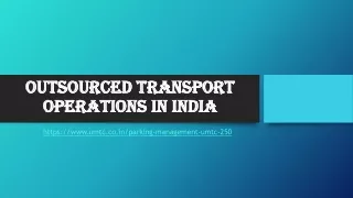 outsourced transport operations in india