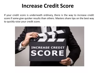 Increase credit score