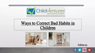 ways to correct bad habits in ways to correct