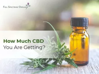 How Much CBD You Are Getting?