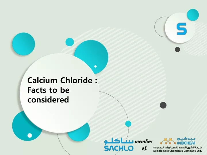 calcium chloride facts to be considered