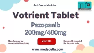 Votrient Tablet Online Supplier Pazopanib Wholesale Price
