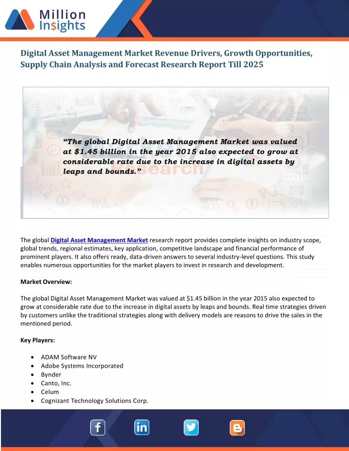 digital asset management market revenue drivers