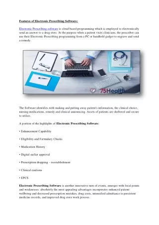 features of electronic prescribing software