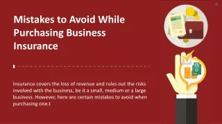 Mistakes To Avoid While Purchasing Business Insurance