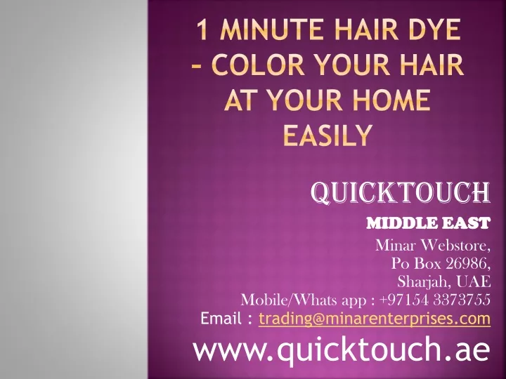 1 minute hair dye color your hair at your home easily