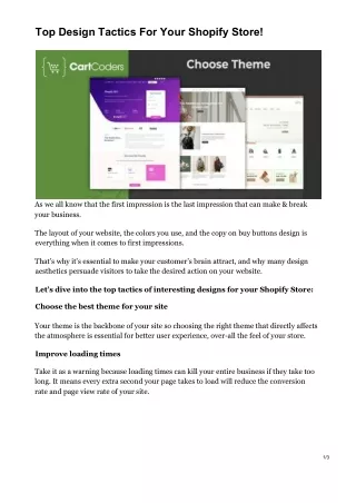 top design tactics for your shopify store