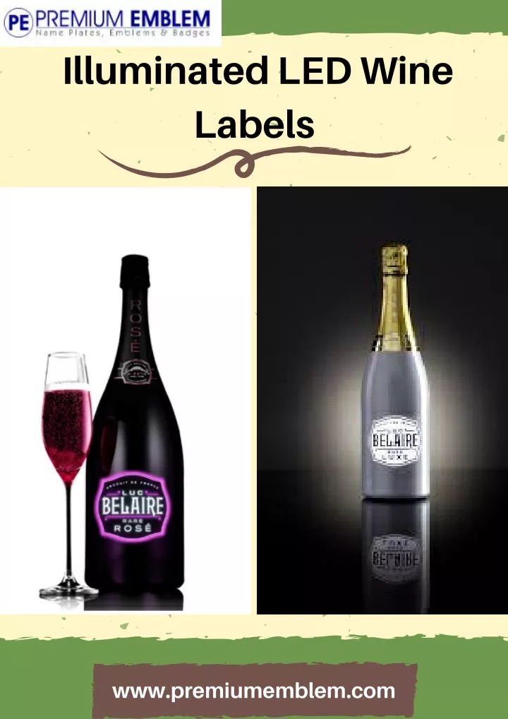 illuminated led wine labels