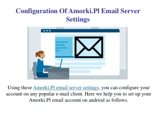 Configuration Of Amorki.Pl Email Server Settings