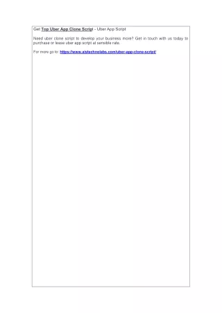 get top uber app clone scrip t uber app script