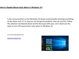 how to disable mouse auto select in windows 10