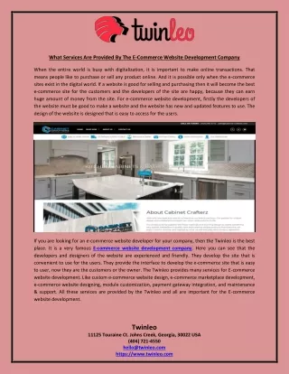 what services are provided by the e commerce