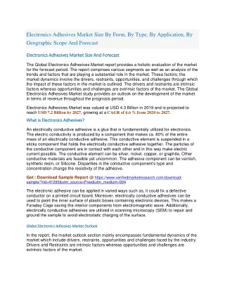 electronics adhesives market size by form by type