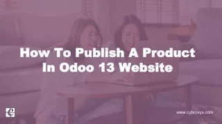 How to Publish a Product in Odoo 13 Website