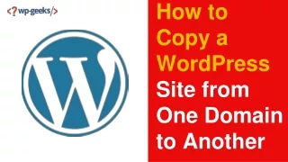 how to copy a wordpress site from one domain