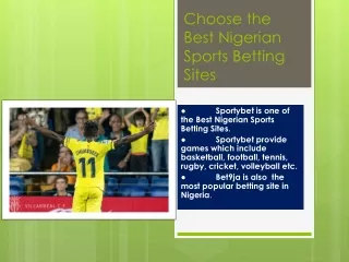 Choose the Best Nigerian Sports Betting Sites