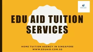 Why There's No Better Time To Home Tuition