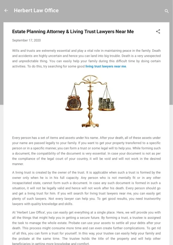 Estate Planning Attorney & Living Trust Lawyers Near Me