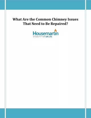 What Are the Common Chimney Issues That Need to Be Repaired