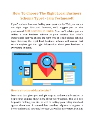 how to choose the right local business schema