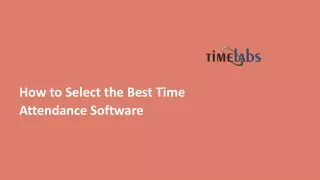 how to select the best time attendance software