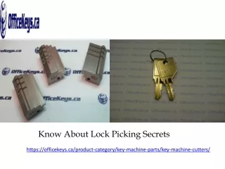 know about lock picking secrets