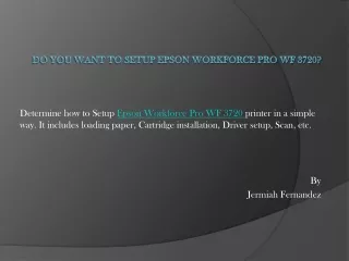 do you want to setup epson workforce pro wf 3720
