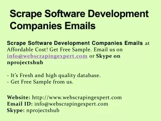 scrape software development companies emails