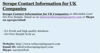 scrape contact information for uk companies