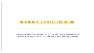 botox injection cost in dubai