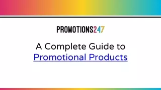 a complete guide to promotional products