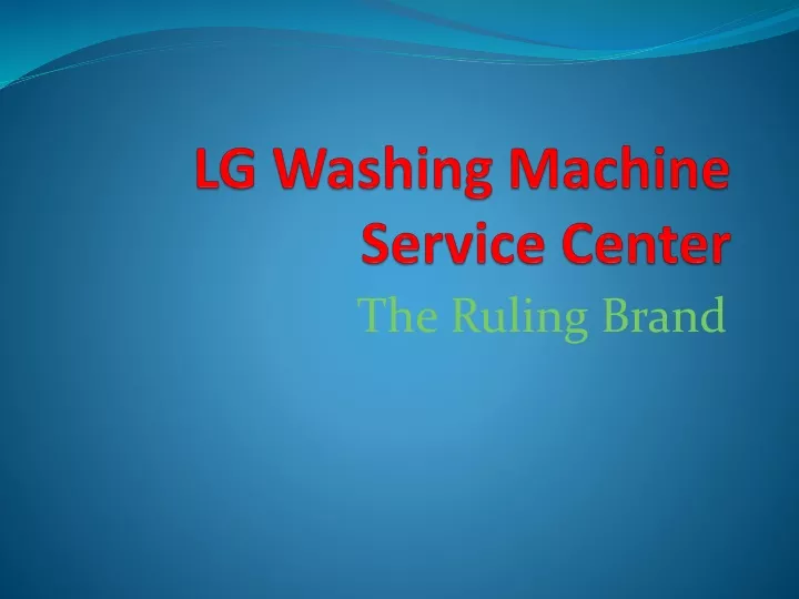 lg washing machine service center
