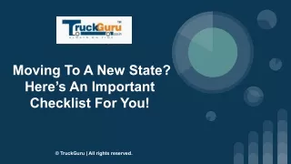 Moving To A New State? Here’s An Important Checklist For You!