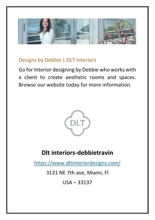 designs by debbie dlt interiors
