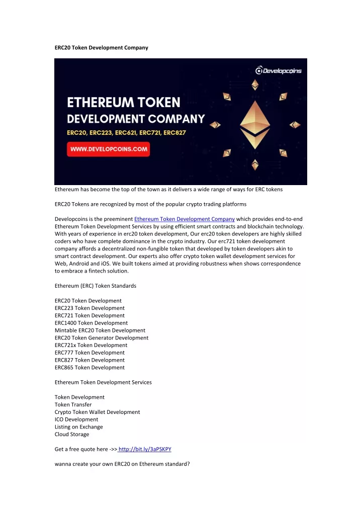 erc20 token development company
