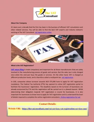 Are You Looking for VAT Registration in Dubai
