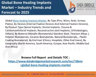 global bone healing implants market industry