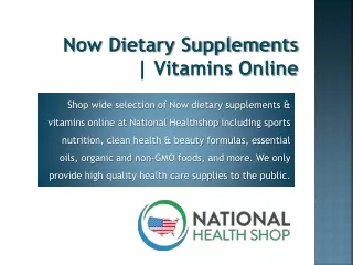 Now Dietary Supplements | Vitamins Online | National Healthshop