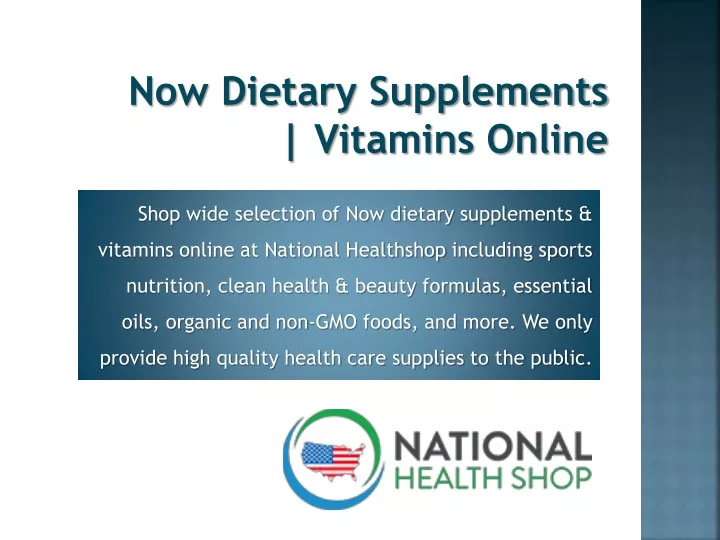 now dietary supplements vitamins online