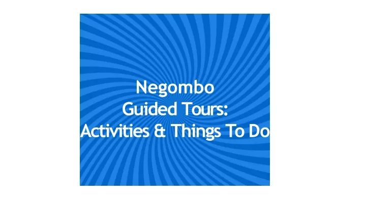negombo guided tours activities things todo