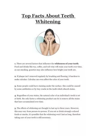 Top Facts About Teeth Whitening